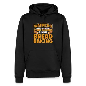 Bread Baking Gift Bakery Quote Baker - Men’s Premium Organic Hoodie - black - Front - Nico (187cm)