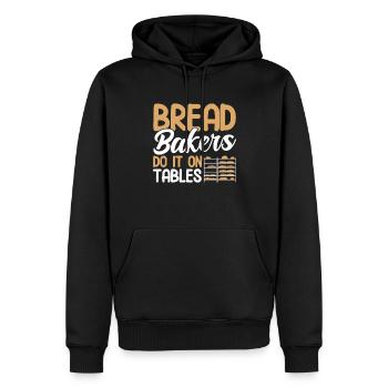 Bread Baking Gift Bakery Quote Baker - Men’s Premium Organic Hoodie - black - Front - Nico (187cm)