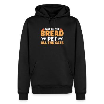 Pain Cuisson Cadeau Boulangerie Citation Boulanger - Sweat à capuche Premium bio Homme - noir - Devant - Nico (187cm)