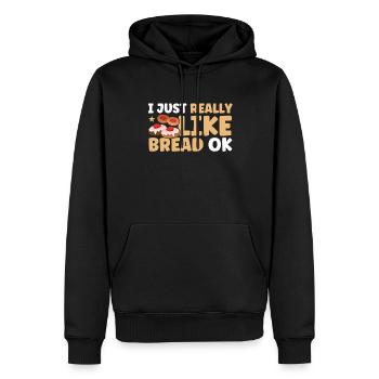 Bread Baking Gift Bakery Quote Baker - Men’s Premium Organic Hoodie - black - Front - Nico (187cm)
