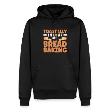 Bread Baking Gift Bakery Quote Baker - Men’s Premium Organic Hoodie - black - Front - Nico (187cm)