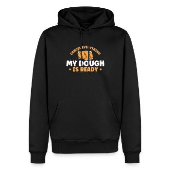Bread Baking Gift Bakery Quote Baker - Men’s Premium Organic Hoodie - black - Front - Nico (187cm)