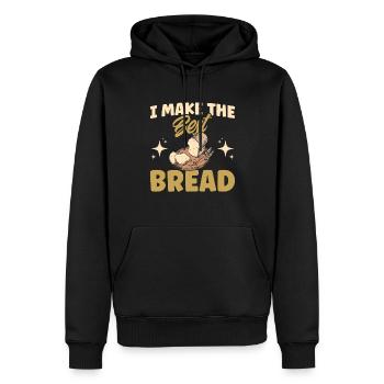 Bread Baking Gift Bakery Quote Baker - Men’s Premium Organic Hoodie - black - Front - Nico (187cm)