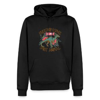 Parasaurolophus Geschenk Dino - Männer Premium Bio Hoodie - Schwarz - Vorne - Nico (187cm)