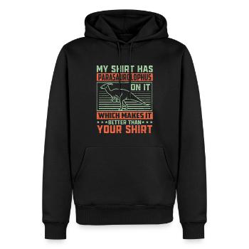 Dinosaurier Parasaurolophus Geschenk - Männer Premium Bio Hoodie - Schwarz - Vorne - Nico (187cm)