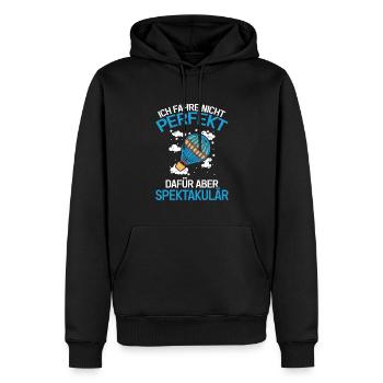 Heißluftballon Fahrt Ballonflug - Männer Premium Bio Hoodie - Schwarz - Vorne - Nico (187cm)