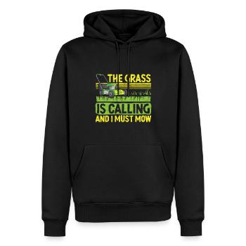 Rasenmäher Mähen Rasenmähen - Männer Premium Bio Hoodie - Schwarz - Vorne - Nico (187cm)