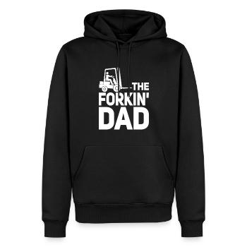 Funny forklift operator - Men’s Premium Organic Hoodie - black - Front - Nico (187cm)