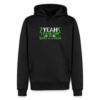 Parkour Cadeau Freerunning Parkour Runner - Sweat à capuche Premium bio Homme - noir - Devant - Nico (187cm)