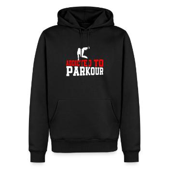 Parkour Cadeau Freerunning Parkour Runner - Sweat à capuche Premium bio Homme - noir - Devant - Nico (187cm)