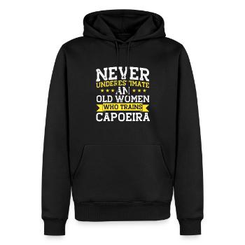 Capoeira Cadeau Brésil Arts Martiaux Capoeira - Sweat à capuche Premium bio Homme - noir - Devant - Nico (187cm)