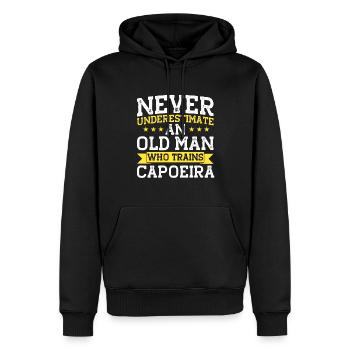 Capoeira Cadeau Brésil Arts Martiaux Capoeira - Sweat à capuche Premium bio Homme - noir - Devant - Nico (187cm)