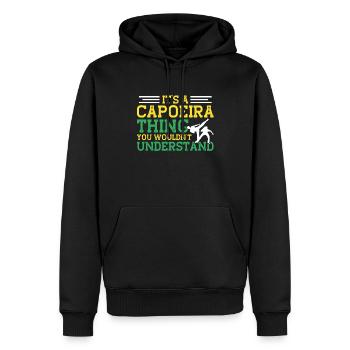 Capoeira Geschenk Brasilien Kampfkunst Capoeira - Männer Premium Bio Hoodie - Schwarz - Vorne - Nico (187cm)