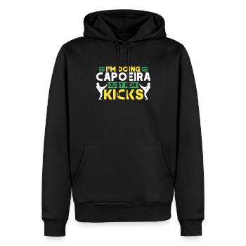 Capoeira Cadeau Brésil Arts Martiaux Capoeira - Sweat à capuche Premium bio Homme - noir - Devant - Nico (187cm)