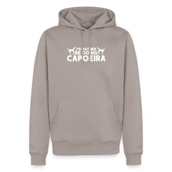 Capoeira Cadeau Brésil Arts Martiaux Capoeira - Sweat à capuche Premium bio Homme - taupe - Devant - Nico (187cm)