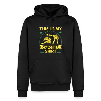 Capoeira Cadeau Brésil Arts Martiaux Capoeira - Sweat à capuche Premium bio Homme - noir - Devant - Nico (187cm)