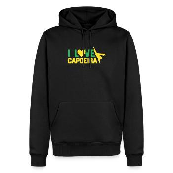 Capoeira Cadeau Brésil Arts Martiaux Capoeira - Sweat à capuche Premium bio Homme - noir - Devant - Nico (187cm)