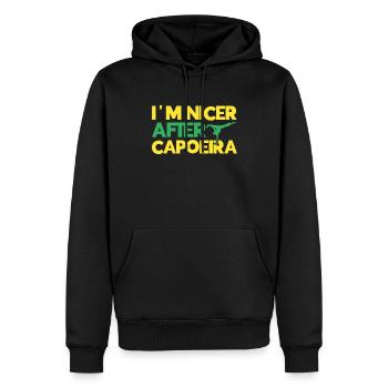 Capoeira Cadeau Brésil Arts Martiaux Capoeira - Sweat à capuche Premium bio Homme - noir - Devant - Nico (187cm)