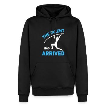 Saut à la perche - Sweat à capuche Premium bio Homme - noir - Devant - Nico (187cm)