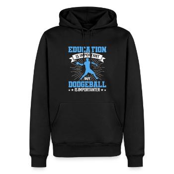 Dodgeball Player Gift Ball Jeux Dodgeball - Sweat à capuche Premium bio Homme - noir - Devant - Nico (187cm)