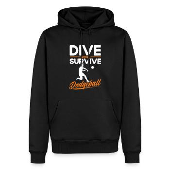 Dodgeball Spieler Geschenk Ballspiele Dodgeball - Männer Premium Bio Hoodie - Schwarz - Vorne - Nico (187cm)
