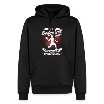 Dodgeball Spieler Geschenk Ballspiele Dodgeball - Männer Premium Bio Hoodie - Schwarz - Vorne - Nico (187cm)