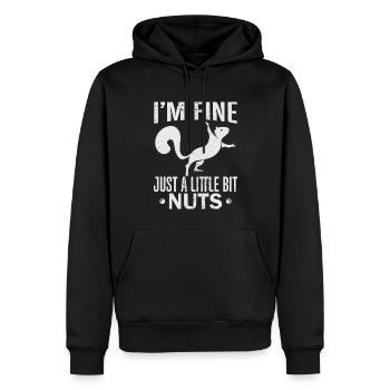 Squirrel Shadow - Männer Premium Bio Hoodie - Schwarz - Vorne - Nico (187cm)