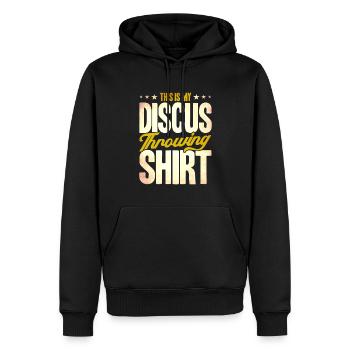 Discus Throw Discus Thrower Gift - Men’s Premium Organic Hoodie - black - Front - Nico (187cm)