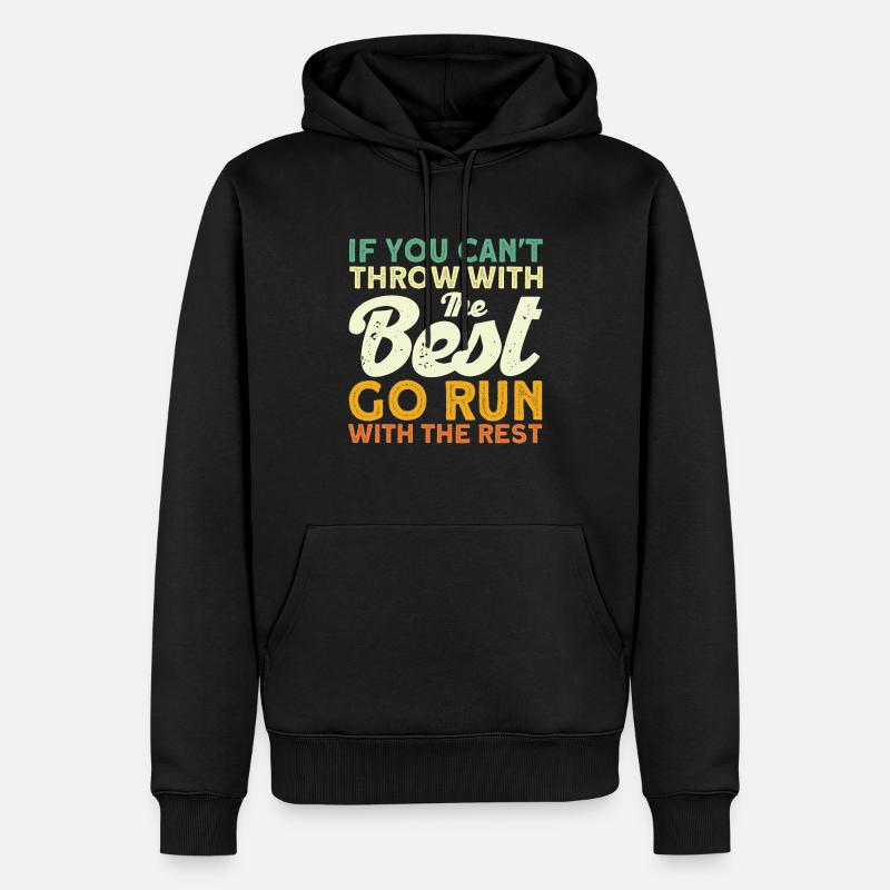 Diskuswerfen Diskuswerfer Geschenk - Männer Premium Bio Hoodie - Schwarz