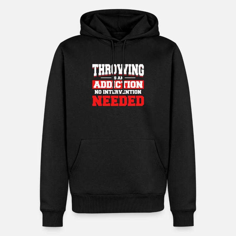 Diskuswerfen Diskuswerfer Geschenk - Männer Premium Bio Hoodie - Schwarz