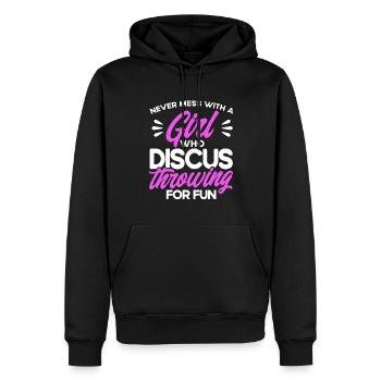 Discus Throw Discus Thrower Gift - Men’s Premium Organic Hoodie - black - Front - Nico (187cm)