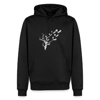 Squirrel Shadow - Männer Premium Bio Hoodie - Schwarz - Vorne - Nico (187cm)