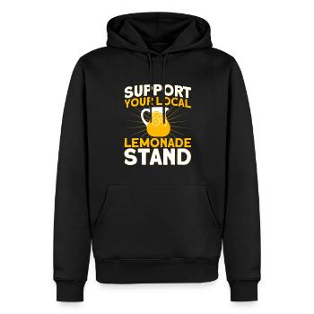 Limonadenstand Zitronensaft Limonade Geschäft - Männer Premium Bio Hoodie - Schwarz - Vorne - Nico (187cm)