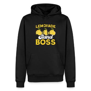 Limonadenstand Zitronensaft Limonade Geschäft - Männer Premium Bio Hoodie - Schwarz - Vorne - Nico (187cm)