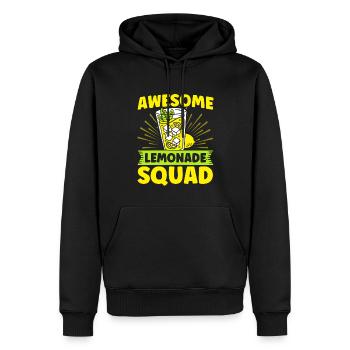 Limonadenstand Zitronensaft Limonade Geschäft - Männer Premium Bio Hoodie - Schwarz - Vorne - Nico (187cm)