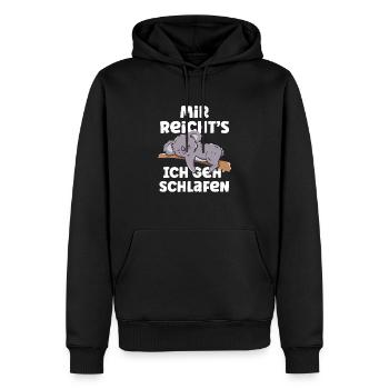 Ich geh schlafen süßer Koala Nachthemd Pyjama - Männer Premium Bio Hoodie - Schwarz - Vorne - Nico (187cm)
