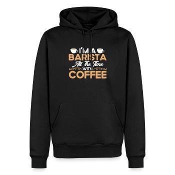 Barista Geschenkidee Coffee Lover Coffee Brewing - Männer Premium Bio Hoodie - Schwarz - Vorne - Nico (187cm)
