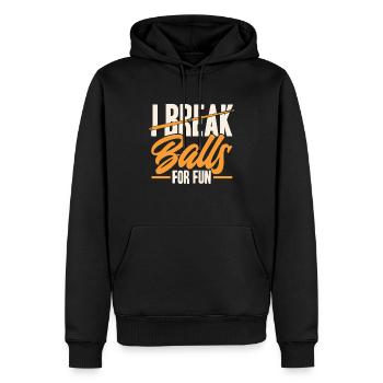 Billard Geschenkidee Billardspieler Pool Snooker - Männer Premium Bio Hoodie - Schwarz - Vorne - Nico (187cm)