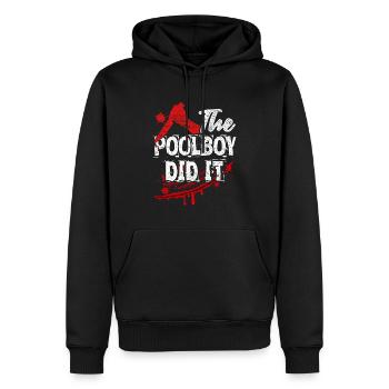True Crime - The Poolboy Did It - Männer Premium Bio Hoodie - Schwarz - Vorne - Nico (187cm)