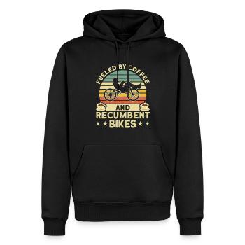 Liegerad Liegeradfahrer Radfahrer - Männer Premium Bio Hoodie - Schwarz - Vorne - Nico (187cm)