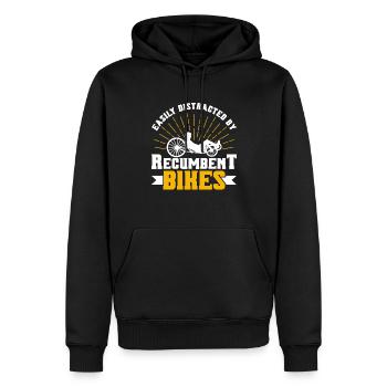 Liegerad Liegeradfahrer Radfahrer - Männer Premium Bio Hoodie - Schwarz - Vorne - Nico (187cm)