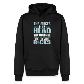 Géologue de la géologie collectrice de roches - Sweat à capuche Premium bio Homme - noir - Devant - Nico (187cm)