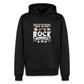 Géologue de la géologie collectrice de roches - Sweat à capuche Premium bio Homme - noir - Devant - Nico (187cm)