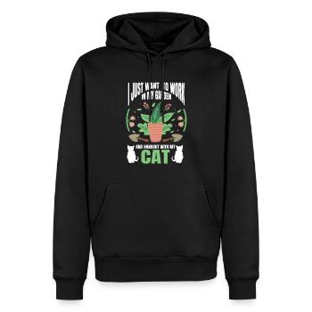 Pflanzen Gartenarbeit Gärtner Landschaftsarchitekt - Männer Premium Bio Hoodie - Schwarz - Vorne - Nico (187cm)