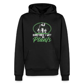 Pflanzen Gartenarbeit Gärtner Landschaftsarchitekt - Männer Premium Bio Hoodie - Schwarz - Vorne - Nico (187cm)