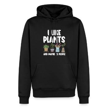 Pflanzen Gartenarbeit Gärtner Landschaftsarchitekt - Männer Premium Bio Hoodie - Schwarz - Vorne - Nico (187cm)