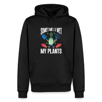 Pflanzen Gartenarbeit Gärtner Landschaftsarchitekt - Männer Premium Bio Hoodie - Schwarz - Vorne - Nico (187cm)
