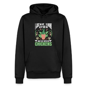 Pflanzen Gartenarbeit Gärtner Landschaftsarchitekt - Männer Premium Bio Hoodie - Schwarz - Vorne - Nico (187cm)