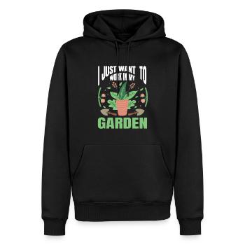 Pflanzen Gartenarbeit Gärtner Landschaftsarchitekt - Männer Premium Bio Hoodie - Schwarz - Vorne - Nico (187cm)