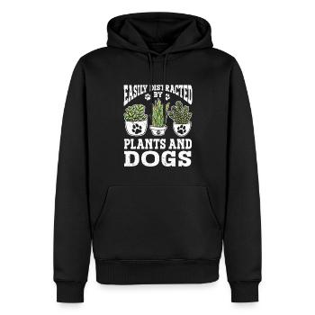 Pflanzen Gartenarbeit Gärtner Landschaftsarchitekt - Männer Premium Bio Hoodie - Schwarz - Vorne - Nico (187cm)